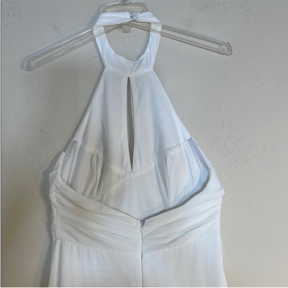 Lulu's Halter Neck Chiffon Wedding Gown. Medium. NWT. - Picture 13 of 14